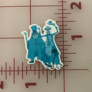 Haunted Mansion Hitchhiking Ghosts Flat back Printed Resin