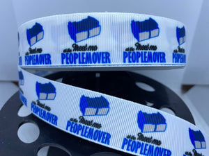 1 yard 1 inch "Meet me at the People Mover" Grosgrain Ribbon