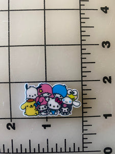 Sanrio Characters Group Flat back Printed Resin