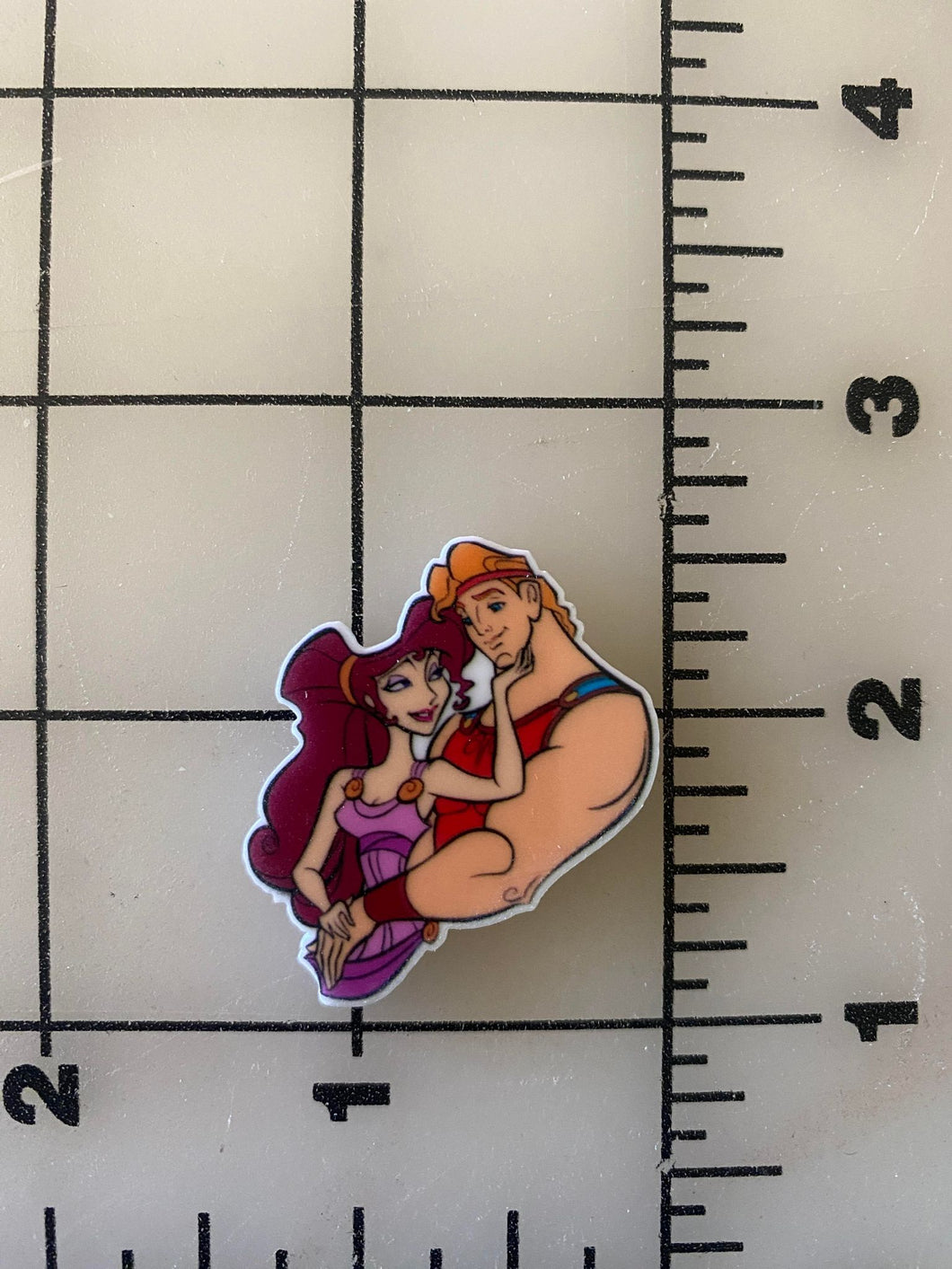Hercules and Meg Flat back Printed Resin