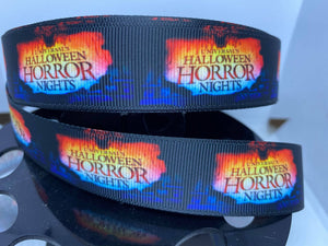 1 yard 1 inch Universal Studios Halloween Horror Nights Inspired Grosgrain Ribbon