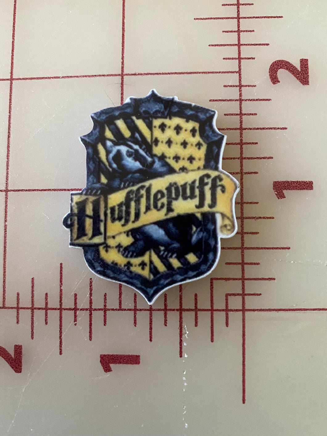 Hogwarts House Hufflepuff Shield Harry Potter Flat back Printed Resin