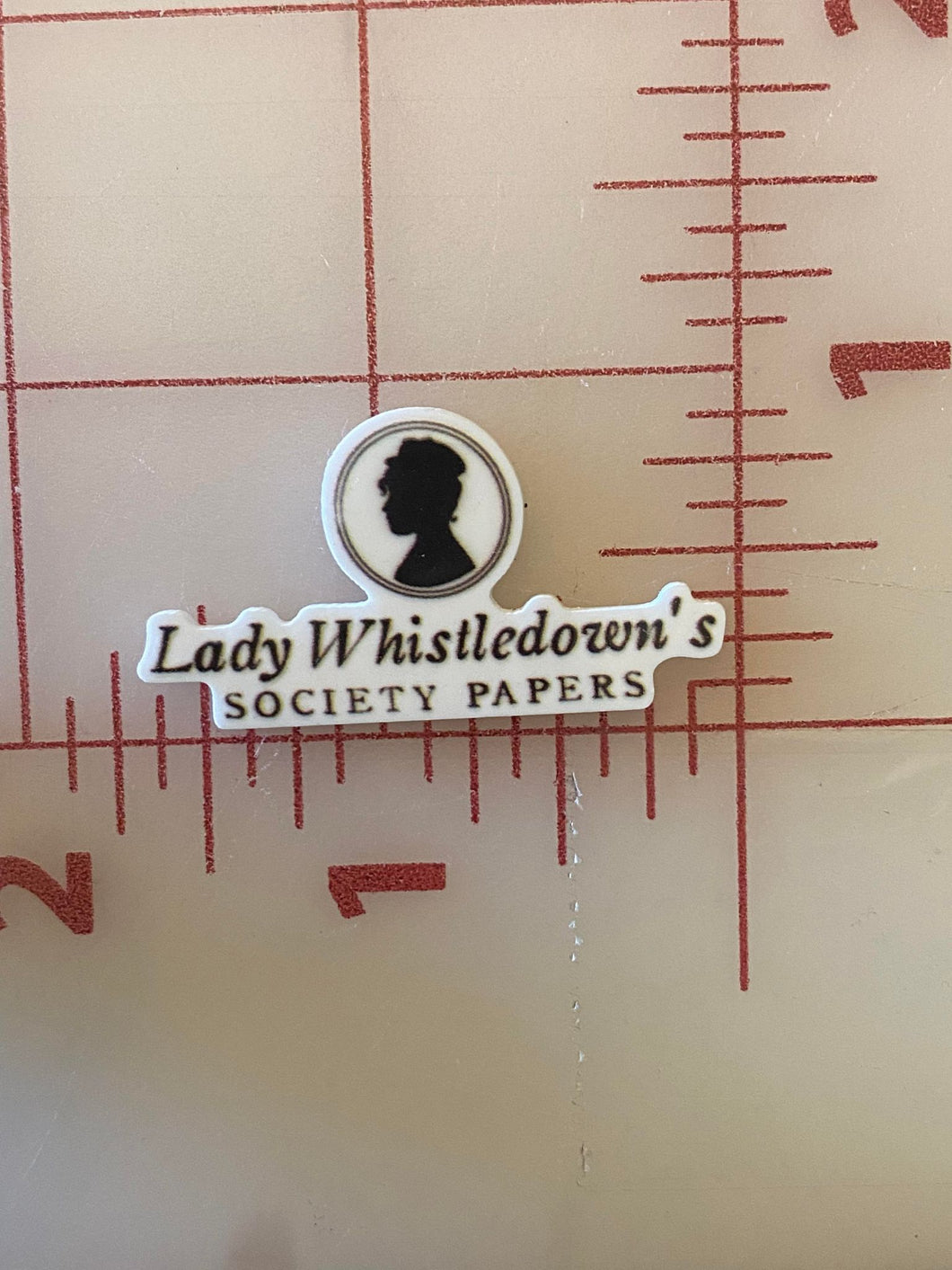 Bridgerton Lady Whistledown's Society Papers Flat back Printed Resin