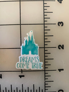 "Dreams Come True" Castle Flat back Printed Resin