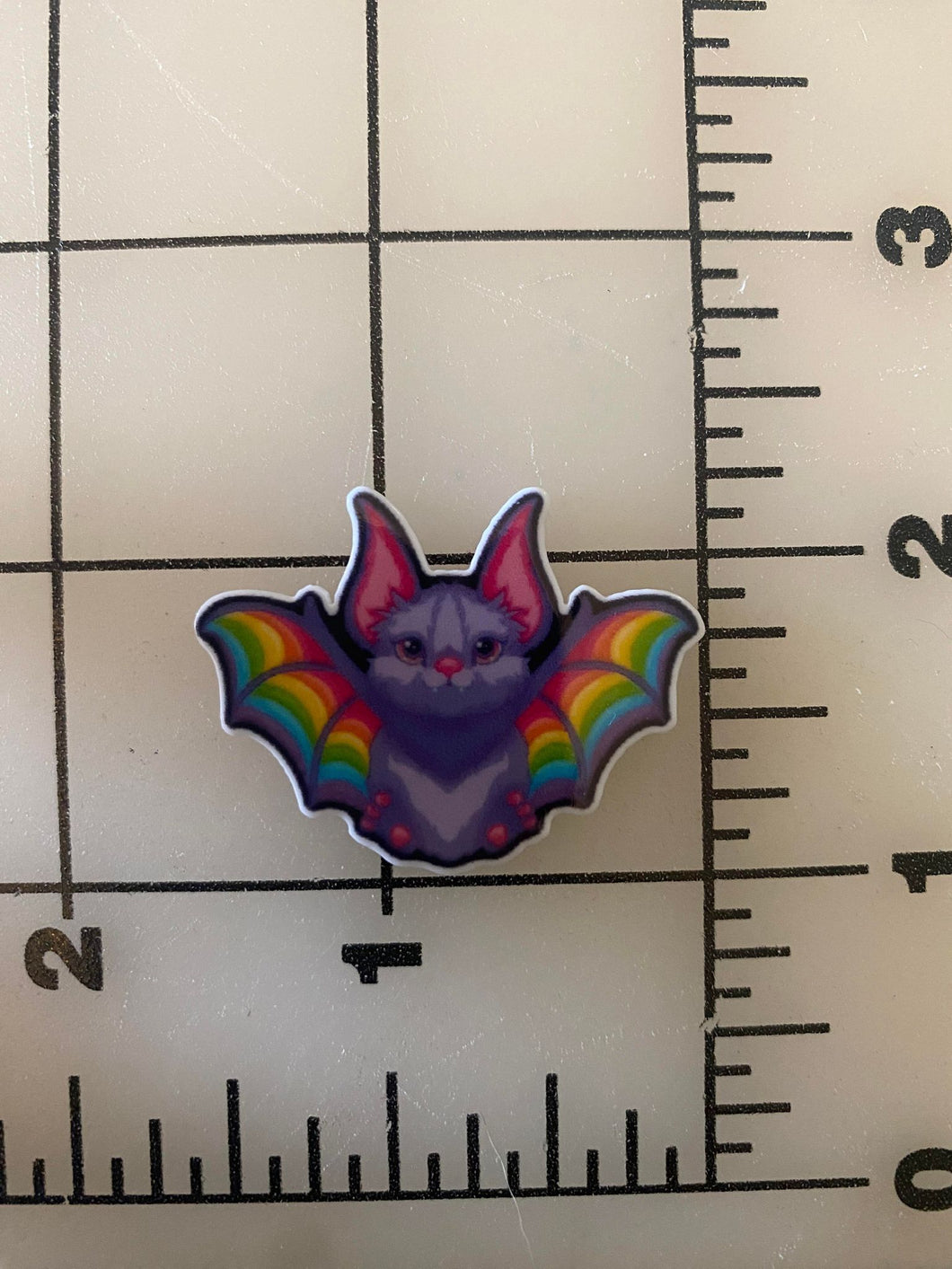 Lisa Frank Bat Flat back Printed Resin