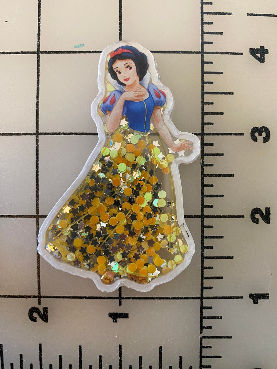 Snow White shaker box Flat back Printed Resin